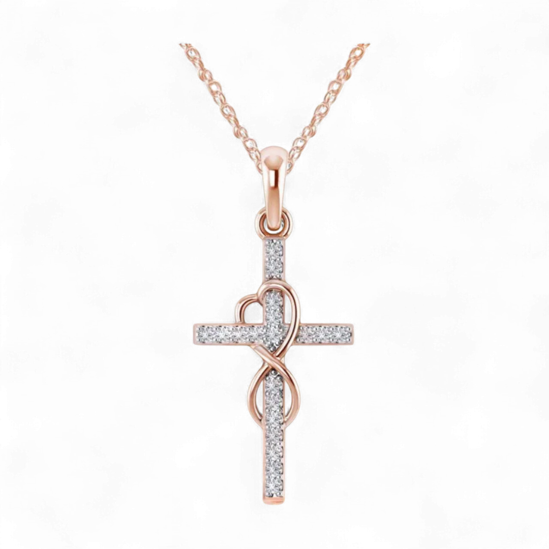 Infinity Love Cross Necklace - 2 Colors