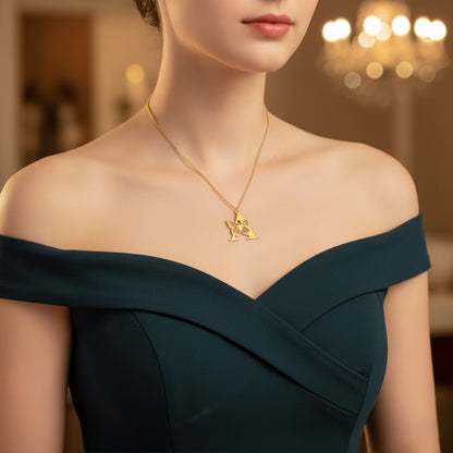 Initial Butterfly Gold Necklace