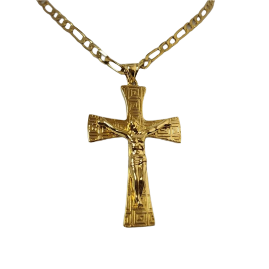 Jesus Cross With Great Pattern Necklace