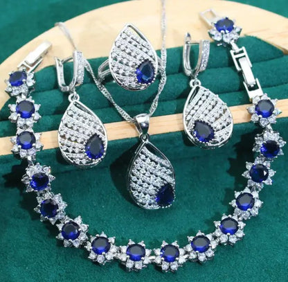 925 Silver Jewelry Wedding Set