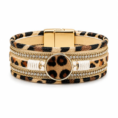 Leopard Charm Multi-Layer Bracelet