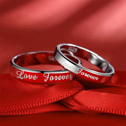 Love Forever Sterling Silver Couple Rings