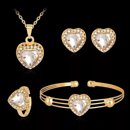 Lovely Crystal Heart Set