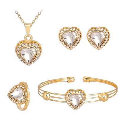 Lovely Crystal Heart Set