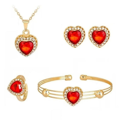 Lovely Crystal Heart Set