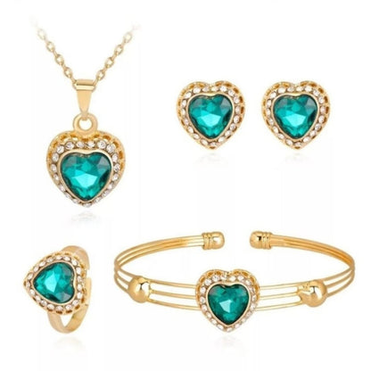 Lovely Crystal Heart Set