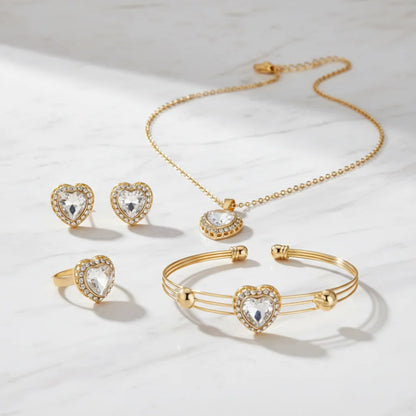 Lovely Crystal Heart Set