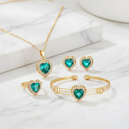 Lovely Crystal Heart Set