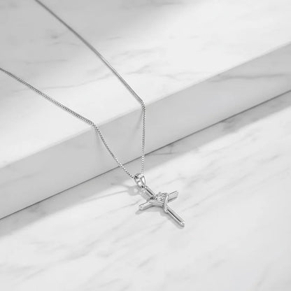 Lucky Heart Cross Zircon Necklace