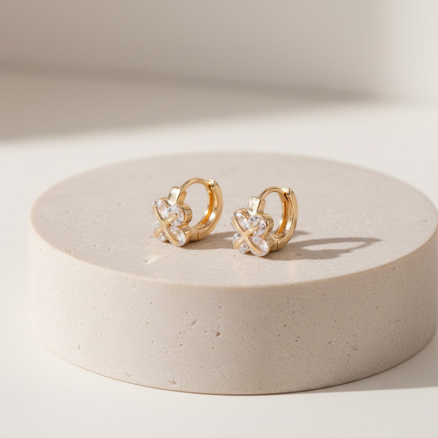 Luxe Clover Crystal Earrings