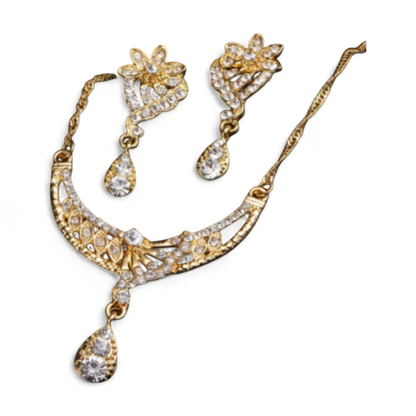 Luxurious Diamond Drop Jewelry Set