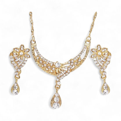 Luxurious Diamond Drop Jewelry Set