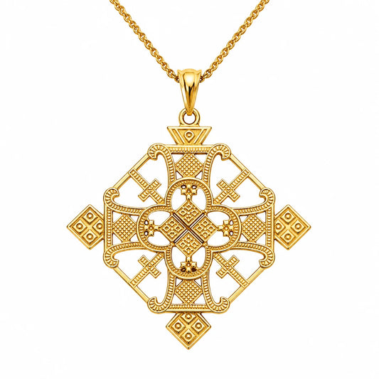 Luxurious Square Cross Necklace