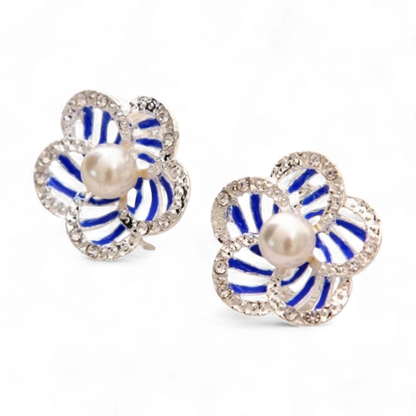 Luxury Pearl Flowers Earrings