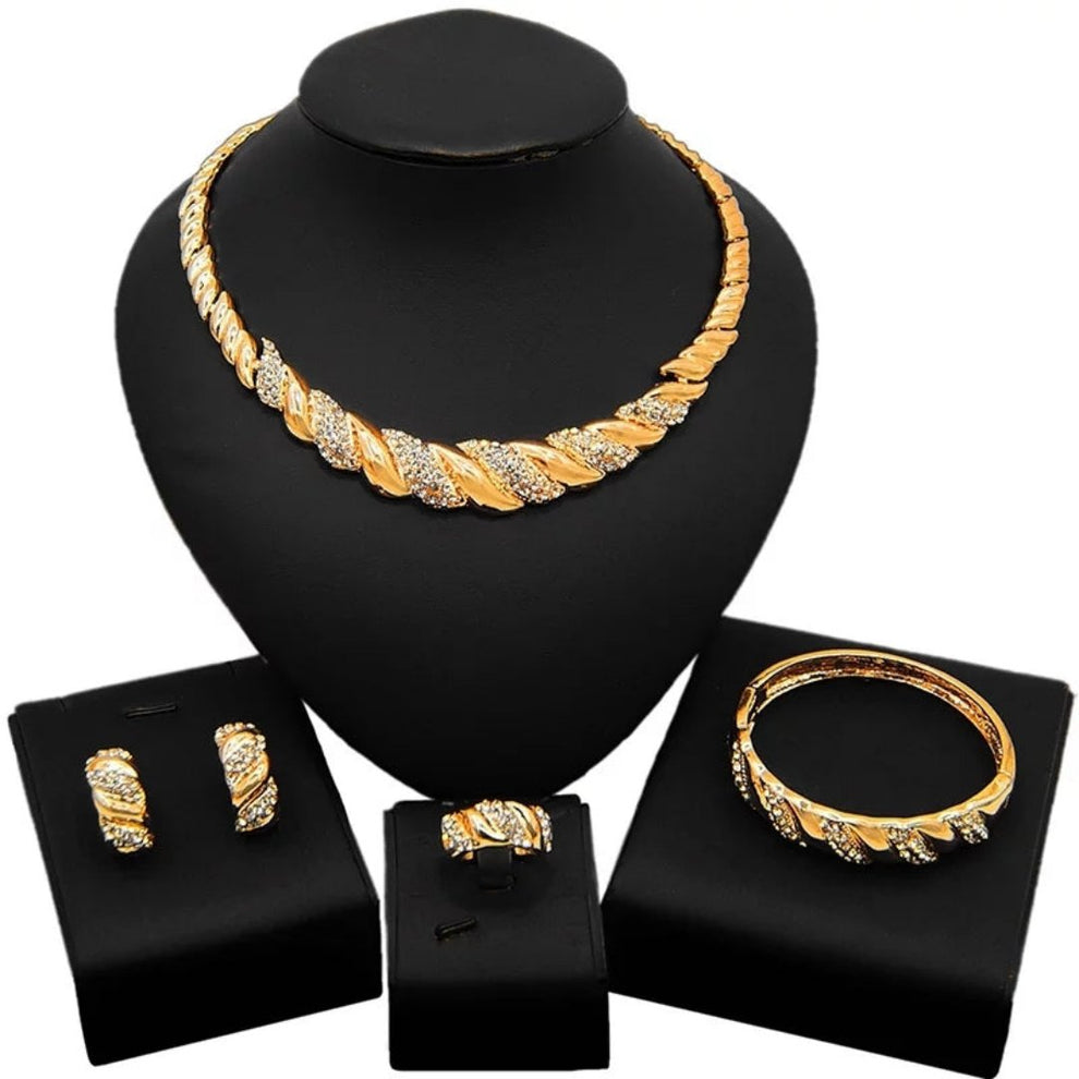 Luxury Twisted Gold Set – Beirut Jewel Store