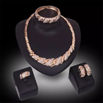 Luxury Twisted Rose Gold Set