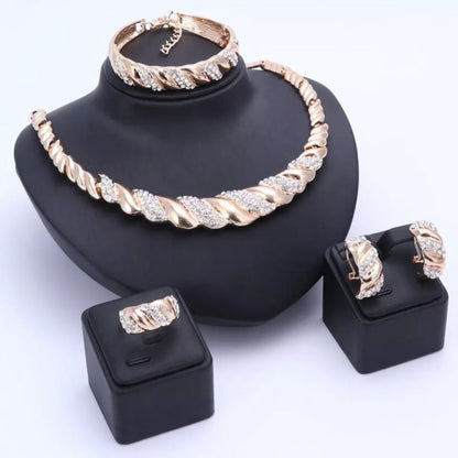 Luxury Twisted Rose Gold Set