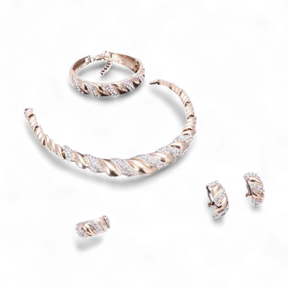 Luxury Twisted Rose Gold Set