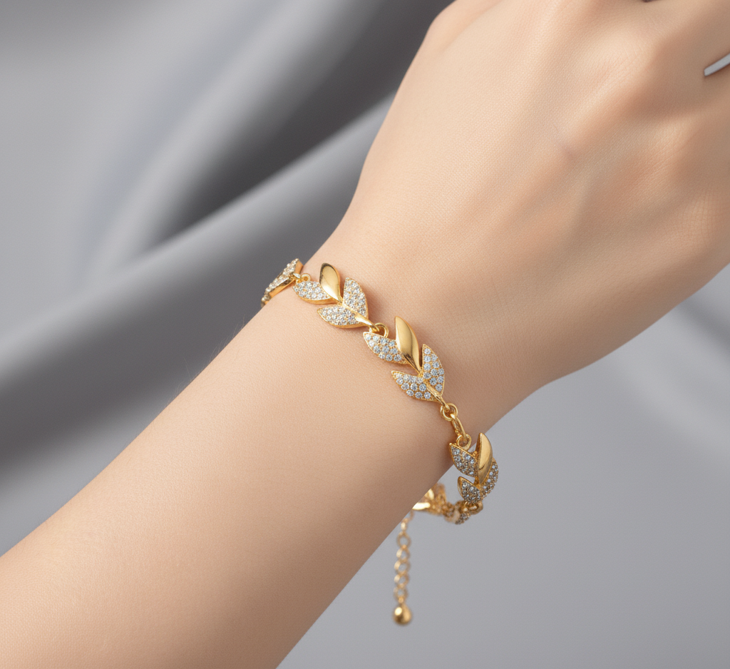 Luxury Braided Leaf Bracelet