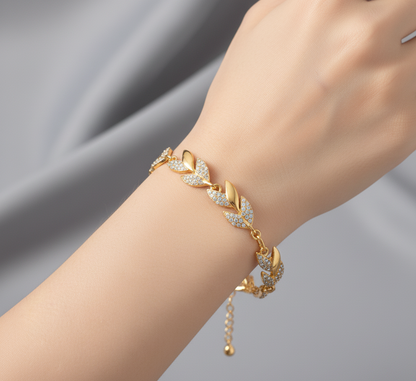 Luxury Braided Leaf Bracelet