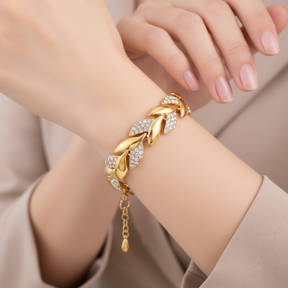 Luxury Braided Leaf Bracelet