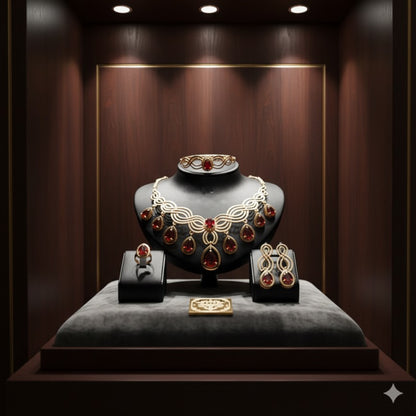 Luxury Red Jewelry Set