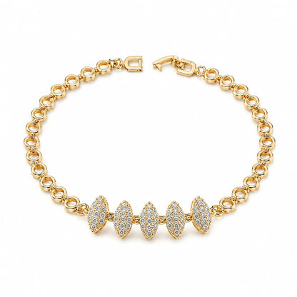 Luxury Gold Crystal Link Bracelet