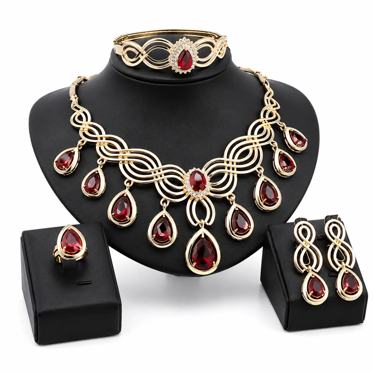 Luxury Red Jewelry Set