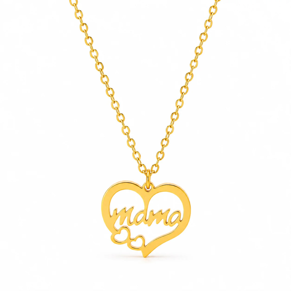 Mama Heart Cutout Necklace
