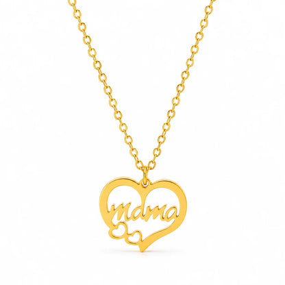 Mama Heart Cutout Necklace