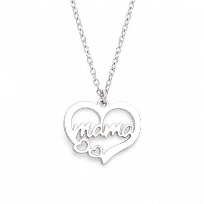 Mama Heart Cutout Necklace