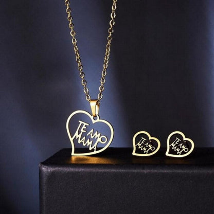 Heart-Shaped Jewelry Set For Mother Gift