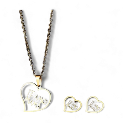 Heart-Shaped Jewelry Set For Mother Gift