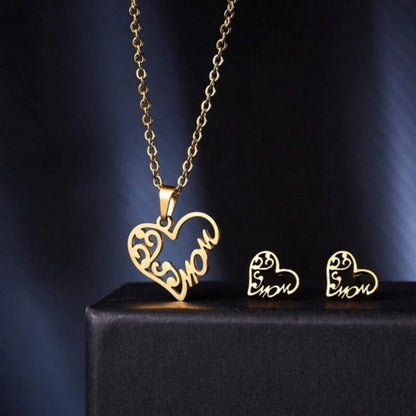 Heart-Shaped Jewelry Set – Mother’s Gift Set