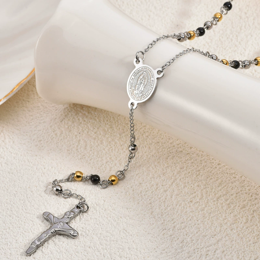 New Design Rosary Necklace With Cross – 3 Models
