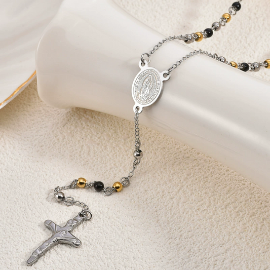New Design Rosary Necklace With Cross – 3 Models