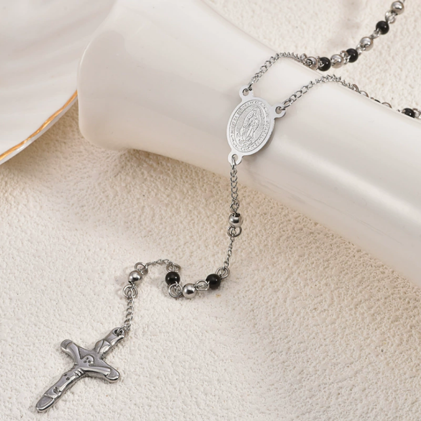 New Design Rosary Necklace With Cross – 3 Models