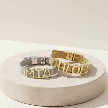 Personalized Letter Mesh Bracelet