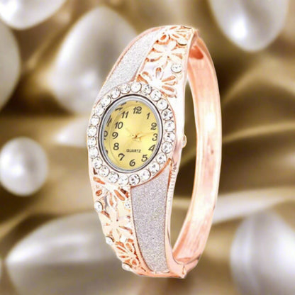 Rhinestone Flower Watch