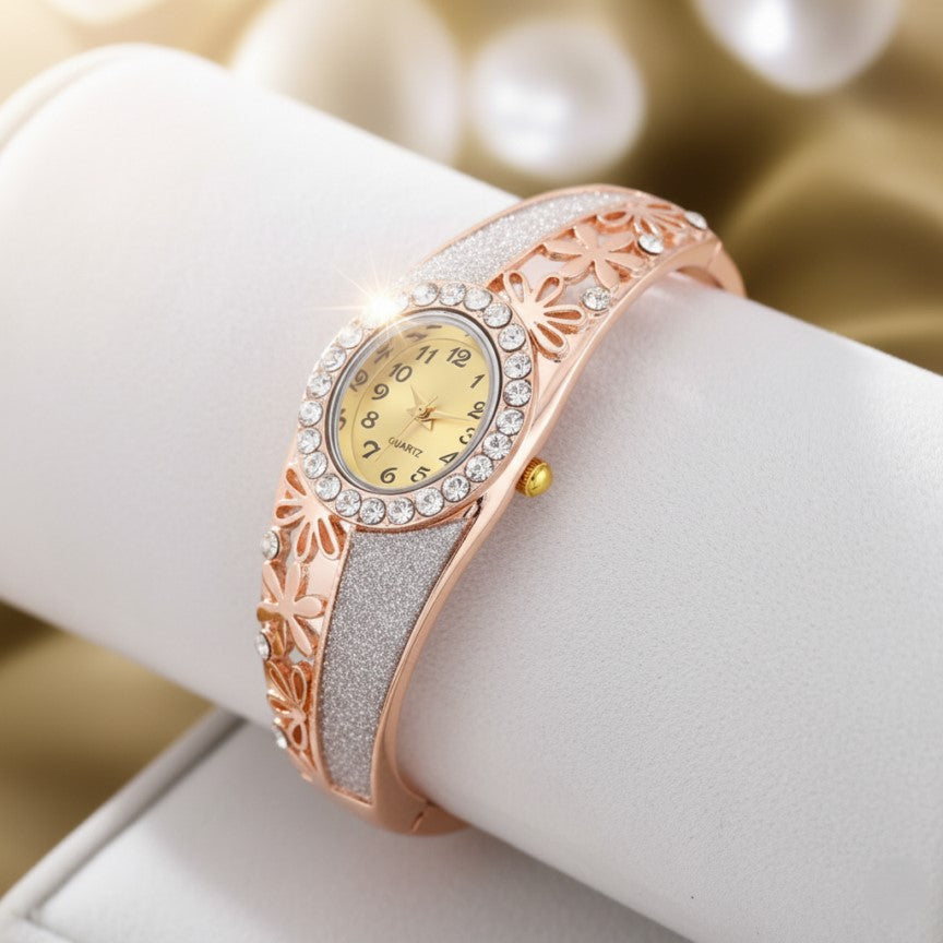 Rhinestone Flower Watch