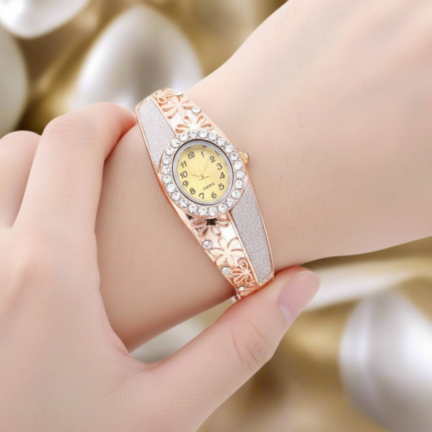 Rhinestone Flower Watch