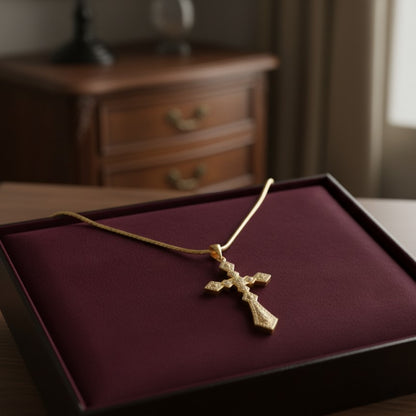 Rhinestone Shiny Cross Necklace