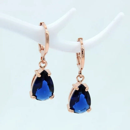 Royal Drop Zircon Earrings