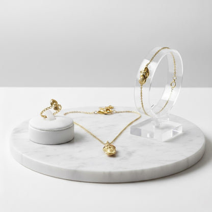 Saint Charbel Golden Religious Jewelry Set