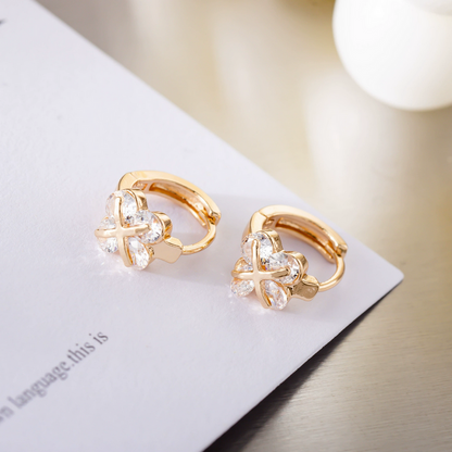 Luxe Clover Crystal Earrings