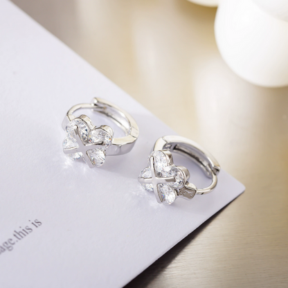 Luxe Clover Crystal Earrings