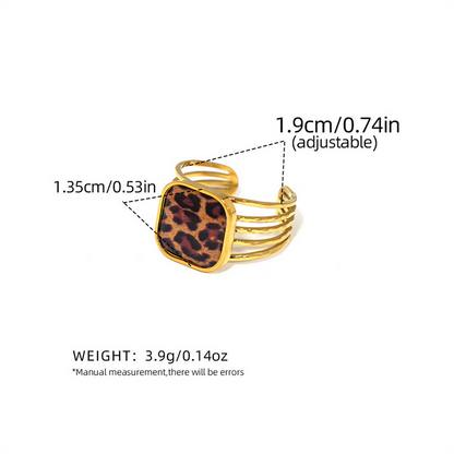 Leopard Luxe Ring Set