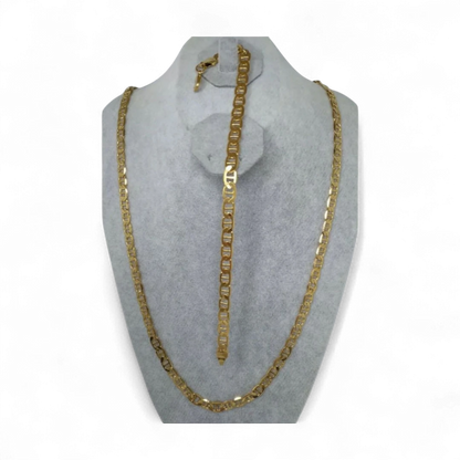 Braided Necklace & Bracelet Set - Model 1
