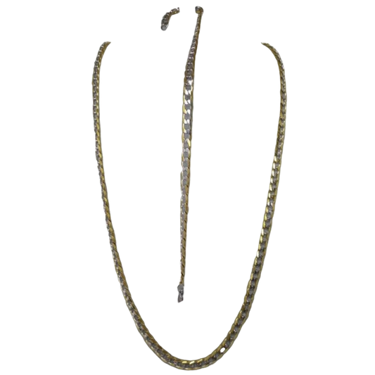 Silver And Gold Braid Jewelry Set - Model 11
