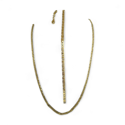 Braided Hardwood Necklace And Bracelet Set – Model 9